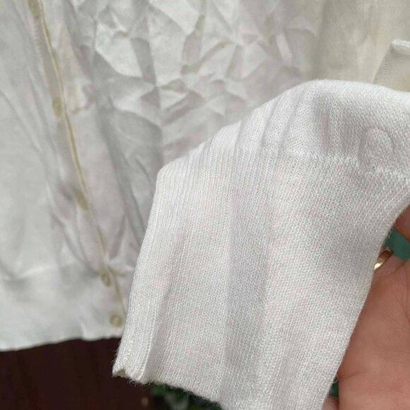 White Button Front Cardigan - Picture 4 of 4